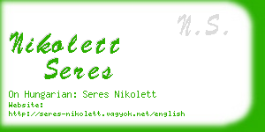 nikolett seres business card